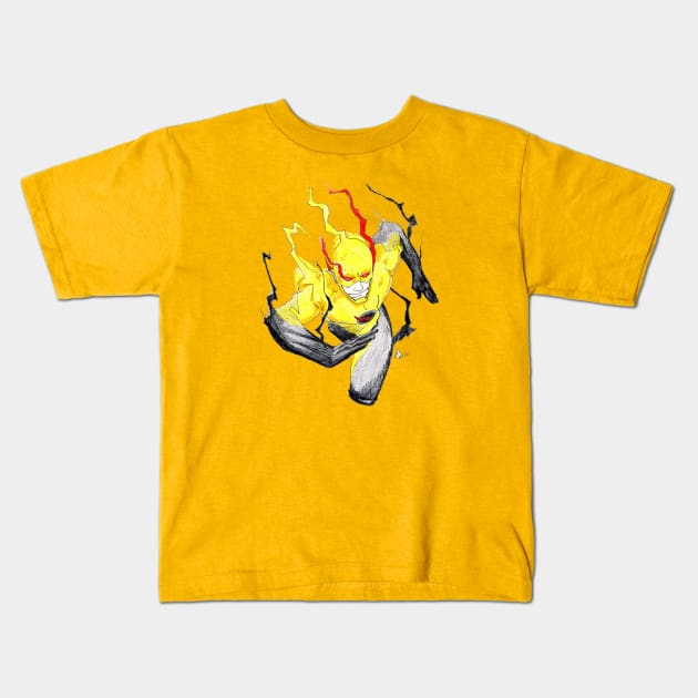 Reverse Flash Kids T-Shirt by Aarondockery2112